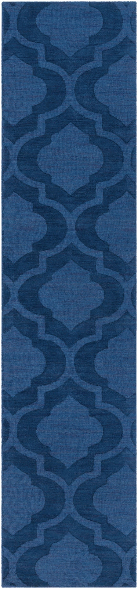 Central Park AWHP-4008 Modern Wool Rug AWHP4008-2314 Dark Blue 100% Wool 2'3" x 14'