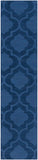 Central Park AWHP-4008 Modern Wool Rug AWHP4008-2314 Dark Blue 100% Wool 2'3" x 14'