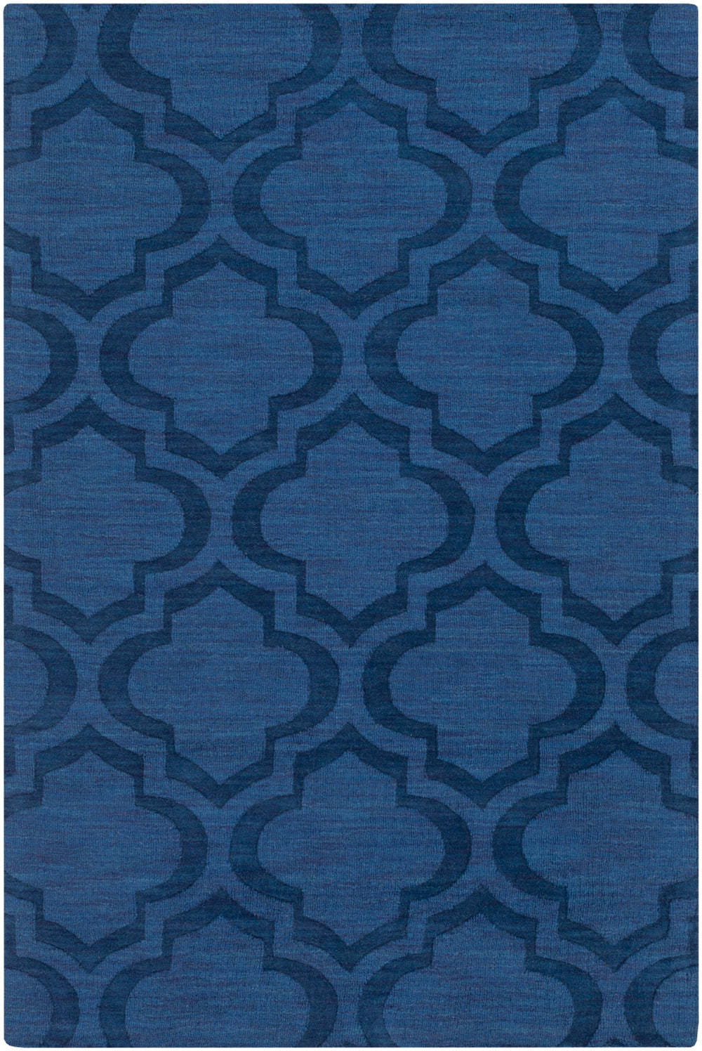 Central Park AWHP-4008 Modern Wool Rug AWHP4008-912 Dark Blue 100% Wool 9' x 12'