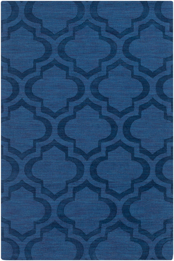 Central Park AWHP-4008 Modern Wool Rug AWHP4008-912 Dark Blue 100% Wool 9' x 12'