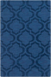 Central Park AWHP-4008 Modern Wool Rug AWHP4008-912 Dark Blue 100% Wool 9' x 12'