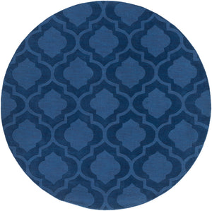 Central Park AWHP-4008 Modern Wool Rug AWHP4008-99RD Dark Blue 100% Wool 9'9" Round