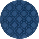 Central Park AWHP-4008 Modern Wool Rug AWHP4008-99RD Dark Blue 100% Wool 9'9" Round