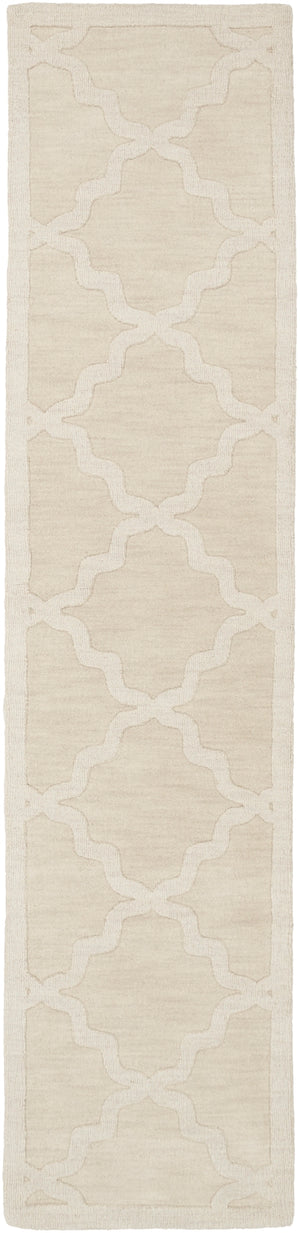 Central Park AWHP-4021 Modern Wool Rug AWHP4021-238 Khaki 100% Wool 2'3" x 8'