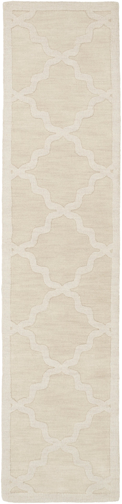 Central Park AWHP-4021 Modern Wool Rug AWHP4021-238 Khaki 100% Wool 2'3" x 8'