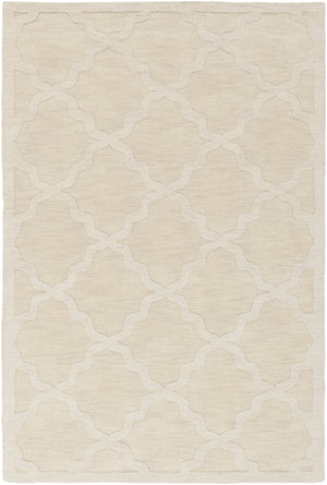 Central Park AWHP-4021 Modern Wool Rug AWHP4021-912 Khaki 100% Wool 9' x 12'