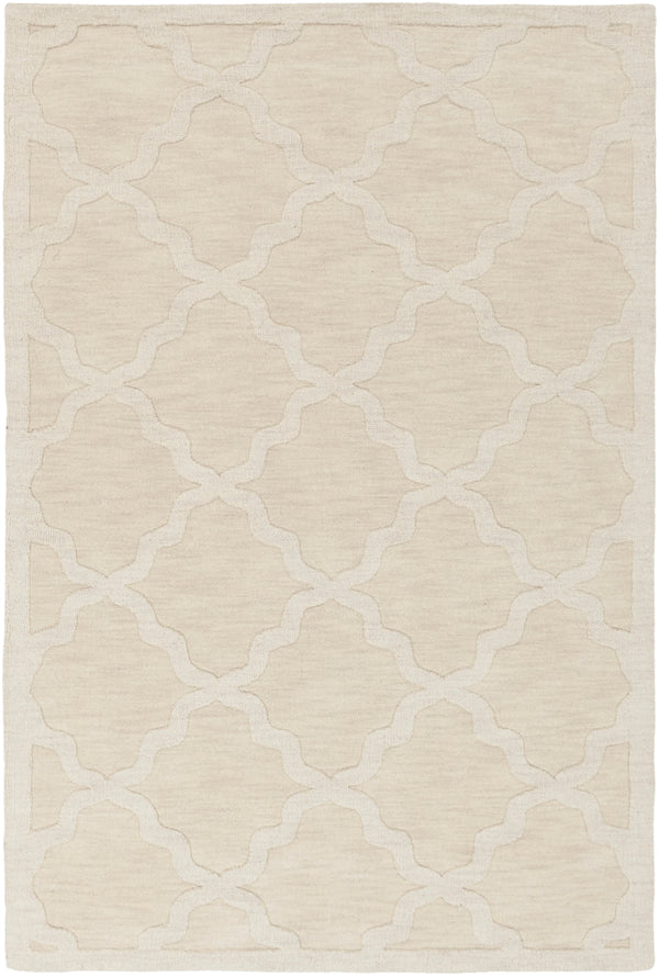 Central Park AWHP-4021 Modern Wool Rug AWHP4021-912 Khaki 100% Wool 9' x 12'