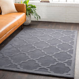 Central Park AWHP-4023 Modern Wool Rug AWHP4023-99RD Medium Gray 100% Wool 9'9" Round