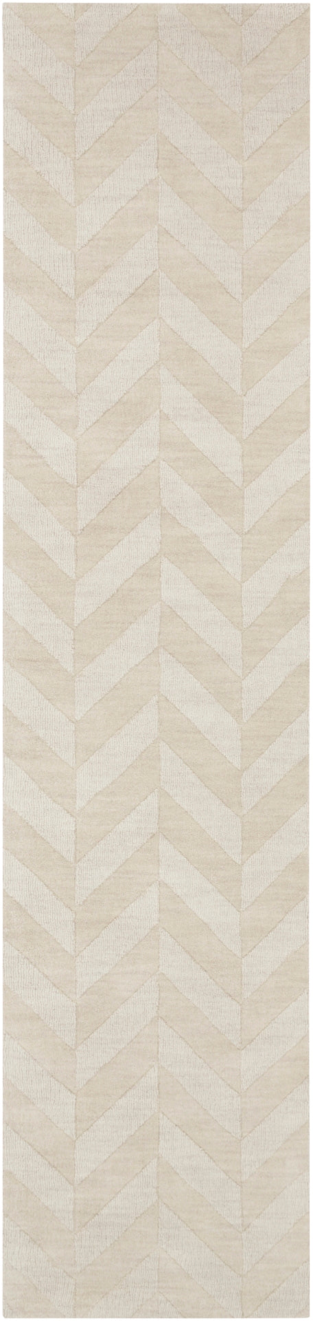 Central Park AWHP-4028 Modern Wool Rug AWHP4028-238 Khaki 100% Wool 2'3" x 8'