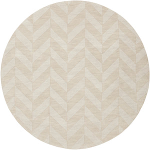 Central Park AWHP-4028 Modern Wool Rug AWHP4028-99RD Khaki 100% Wool 9'9" Round