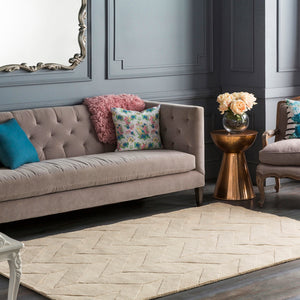 Central Park AWHP-4028 Modern Wool Rug AWHP4028-912 Khaki 100% Wool 9' x 12'