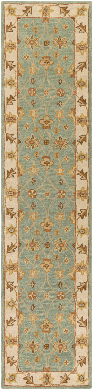 Middleton AWHR-2058 Traditional Wool Rug AWHR2058-2314 Dark Green, Grass Green, Khaki, Clay, Camel, Moss, Sage 100% Wool 2'3" x 14'