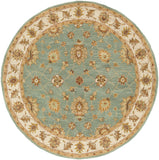 Middleton AWHR-2058 Traditional Wool Rug AWHR2058-36RD Dark Green, Grass Green, Khaki, Clay, Camel, Moss, Sage 100% Wool 3'6" Round