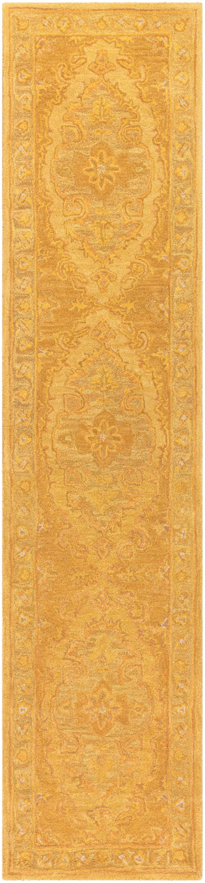 Middleton AWHR-2059 Traditional Wool Rug AWHR2059-2314 Mustard, Tan, Camel 100% Wool 2'3" x 14'