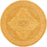 Middleton AWHR-2059 Traditional Wool Rug AWHR2059-8RD Mustard, Tan, Camel 100% Wool 8' Round