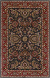 Middleton AWHY-2061 Traditional Wool Rug AWHY2061-913 Bright Red, Charcoal, Mustard, Dark Brown, Olive, Tan, Ivory, Aqua 100% Wool 9' x 13'
