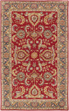 Middleton AWHY-2062 Traditional Wool Rug AWHY2062-913 Bright Red, Charcoal, Mustard, Dark Brown, Olive, Tan, Ivory, Aqua 100% Wool 9' x 13'