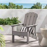 Culver Outdoor Faux Wood Adirondack Chair, Gray