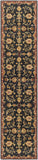 Middleton AWMD-1000 Traditional Wool Rug AWMD1000-2310 Navy, Dark Green, Light Gray, Dark Brown, Garnet 100% Wool 2'3" x 10'
