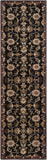 Middleton AWMD-1000 Traditional Wool Rug AWMD1000-238 Navy, Dark Green, Light Gray, Dark Brown, Garnet 100% Wool 2'3" x 8'