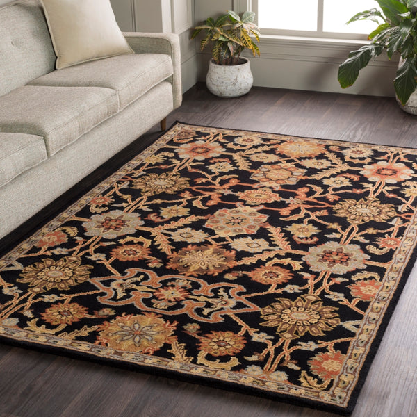 Middleton AWMD-2073 Traditional Wool Rug AWMD2073-913 Black, Rust, Olive, Camel, Tan, Sage 100% Wool 9' x 13'