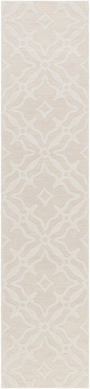 Metro AWMP-4017 Modern Wool Rug AWMP4017-2314 Beige 100% Wool 2'3" x 14'