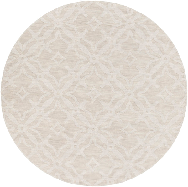 Metro AWMP-4017 Modern Wool Rug AWMP4017-79RD Beige 100% Wool 7'9" Round