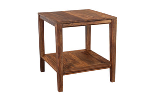 Porter Designs Fall River Solid Sheesham Wood Contemporary End Table Natural 05-117-25-4424
