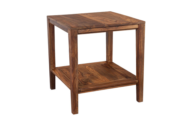 Porter Designs Fall River Solid Sheesham Wood Contemporary End Table Natural 05-117-25-4424