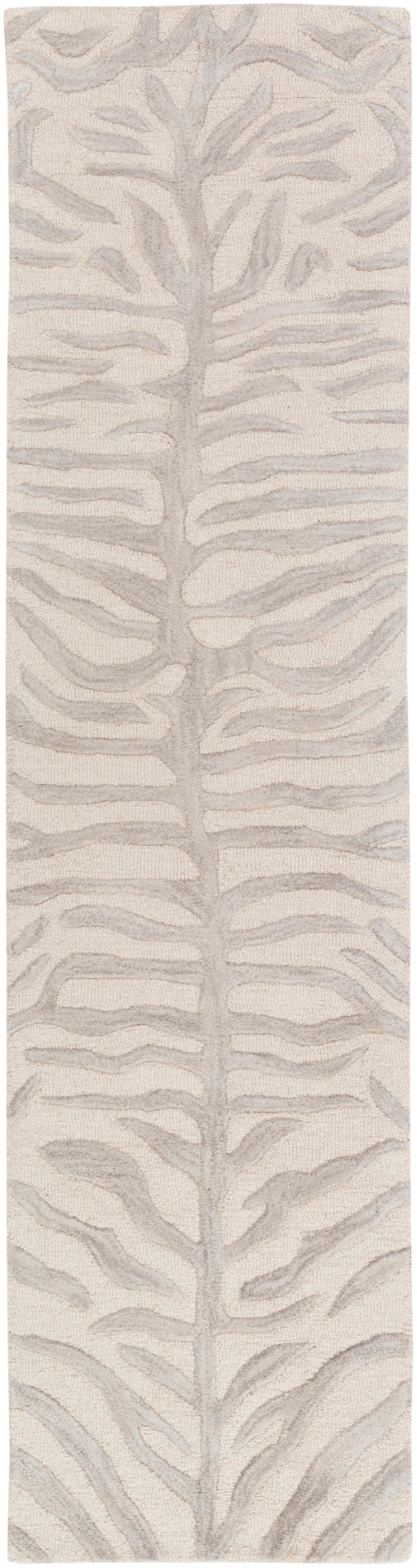 Pollack AWPL-2232 Modern Wool Rug AWPL2232-28 Medium Gray, Ivory 100% Wool 2' x 8'