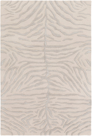 Pollack AWPL-2232 Modern Wool Rug AWPL2232-913 Medium Gray, Ivory 100% Wool 9' x 13'