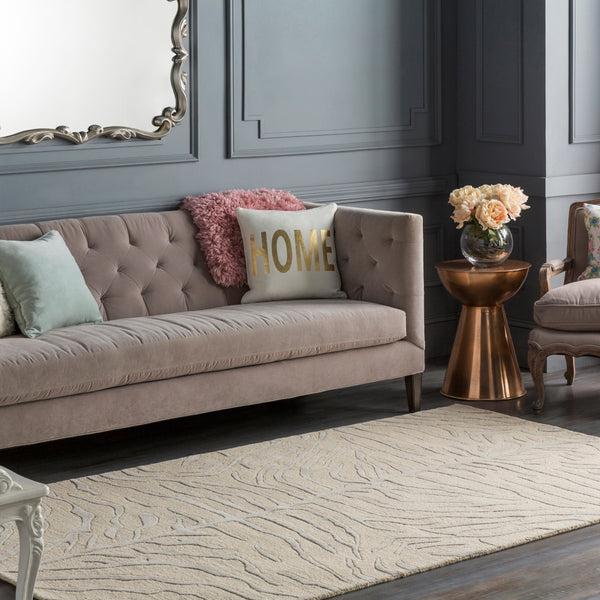 Pollack AWPL-2232 Modern Wool Rug AWPL2232-913 Medium Gray, Ivory 100% Wool 9' x 13'