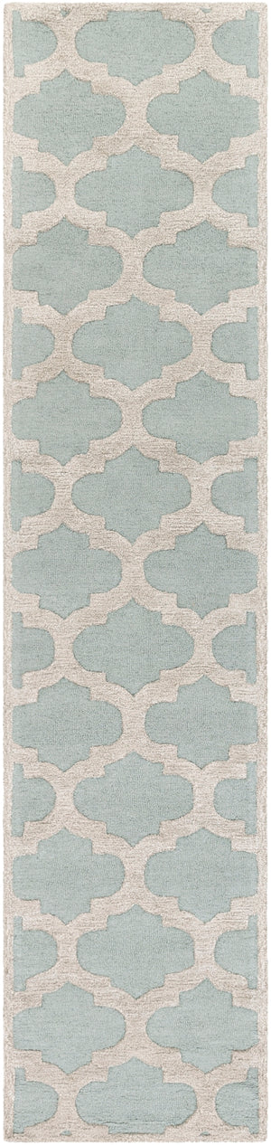 Arise AWRS-2122 Modern Wool, Viscose Rug AWRS2122-2314 Mint, Beige 70% Wool, 30% Viscose 2'3" x 14'