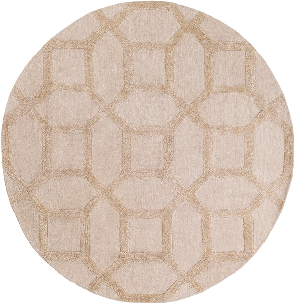 Arise AWRS-2130 Modern Wool, Viscose Rug AWRS2130-6RD Khaki 70% Wool, 30% Viscose 6' Round
