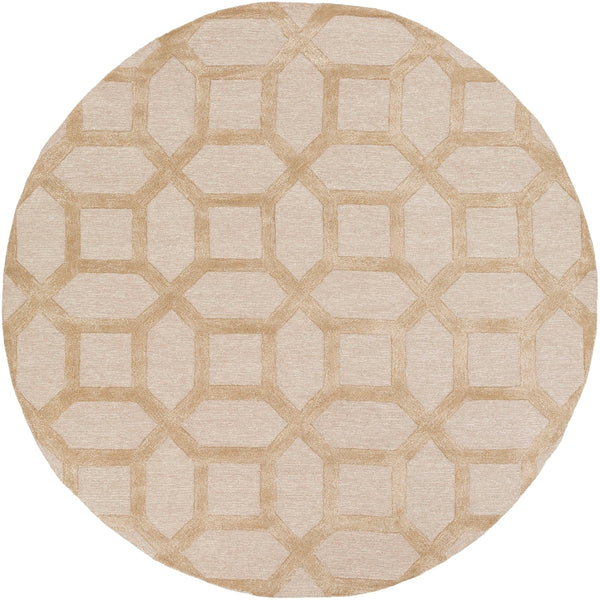 Arise AWRS-2130 Modern Wool, Viscose Rug AWRS2130-8RD Khaki 70% Wool, 30% Viscose 8' Round