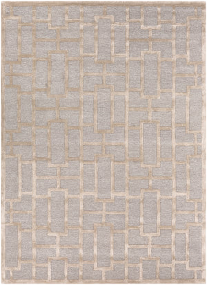 Arise AWRS-2141 Modern Wool, Viscose Rug AWRS2141-811 Light Gray, Khaki 70% Wool, 30% Viscose 8' x 11'