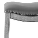 Grover Leatherette Counter Stool Matte Gray