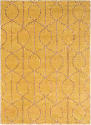 Urban AWUB-2164 Modern Wool, Viscose Rug AWUB2164-811 Mustard, Camel 70% Wool, 30% Viscose 8' x 11'