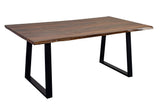 Porter Designs Manzanita Live Edge Solid Acacia Wood Natural Dining Table Brown 07-196-01-7040T-KIT