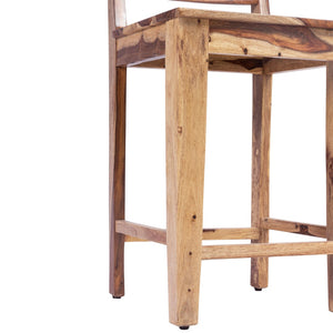 Porter Designs Taos Solid Sheesham Wood Natural Counter Chair Natural 07-196-02-9026-1