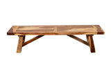 Porter Designs Kalispell Solid Sheesham Wood Natural Dining Bench Natural 07-116-01-PDU115