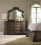 Hooker Furniture Rhapsody Traditional-Formal Mirror in Hardwood Solids & Mirror 5070-90008
