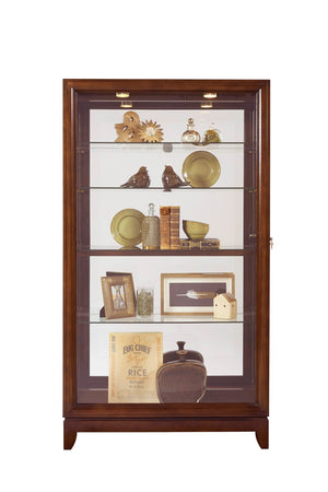 Pulaski Furniture Sliding Door 5 Shelf Curio Cabinet in Deep Brown 20661-PULASKI 20661-PULASKI