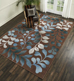 Nourison Contour CON02 Floral Handmade Tufted Indoor only Area Rug Mocha 9' x 12' 99446378217