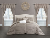 Avila Taupe Queen 20pc Comforter Set