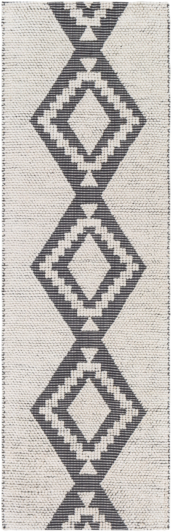 Azalea AZA-2300 Global Recycled PET Yarn Rug AZA2300-268 Charcoal, Ivory 100% Recycled PET Yarn 2'6" x 8'