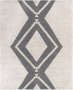 Azalea AZA-2300 Global Recycled PET Yarn Rug AZA2300-810 Charcoal, Ivory 100% Recycled PET Yarn 8' x 10'