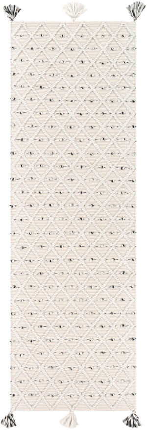 Azalea AZA-2301 Global Recycled PET Yarn Rug AZA2301-268 Medium Gray, Black, Ivory 100% Recycled PET Yarn 2'6" x 8'