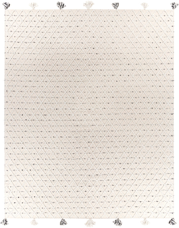 Azalea AZA-2301 Global Recycled PET Yarn Rug AZA2301-810 Medium Gray, Black, Ivory 100% Recycled PET Yarn 8' x 10'