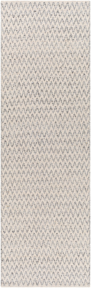 Azalea AZA-2302 Global Recycled PET Yarn Rug AZA2302-268 Medium Gray, White, Ink 100% Recycled PET Yarn 2'6" x 8'